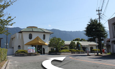 田主丸のシンボル、河童駅